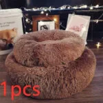 Dog Beds For Small Dogs Round Plush Cat Litter Kennel Pet Nest Mat Puppy Beds - Image 3