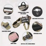 Tactical Service Dog Harness With Handle, No-Pull Adjustable Reflective Pet Vest Harness For Easy Walking And Training - Image 10