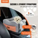 Center Console Dog Car Seat Dog Booster Car Seat For Small Dog 8 Lbs - Image 2